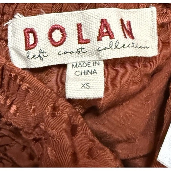 Anthropologie Dolan Burnt Orange Polka Dot Casual Pants Size Extra Small XS - Picture 4 of 7